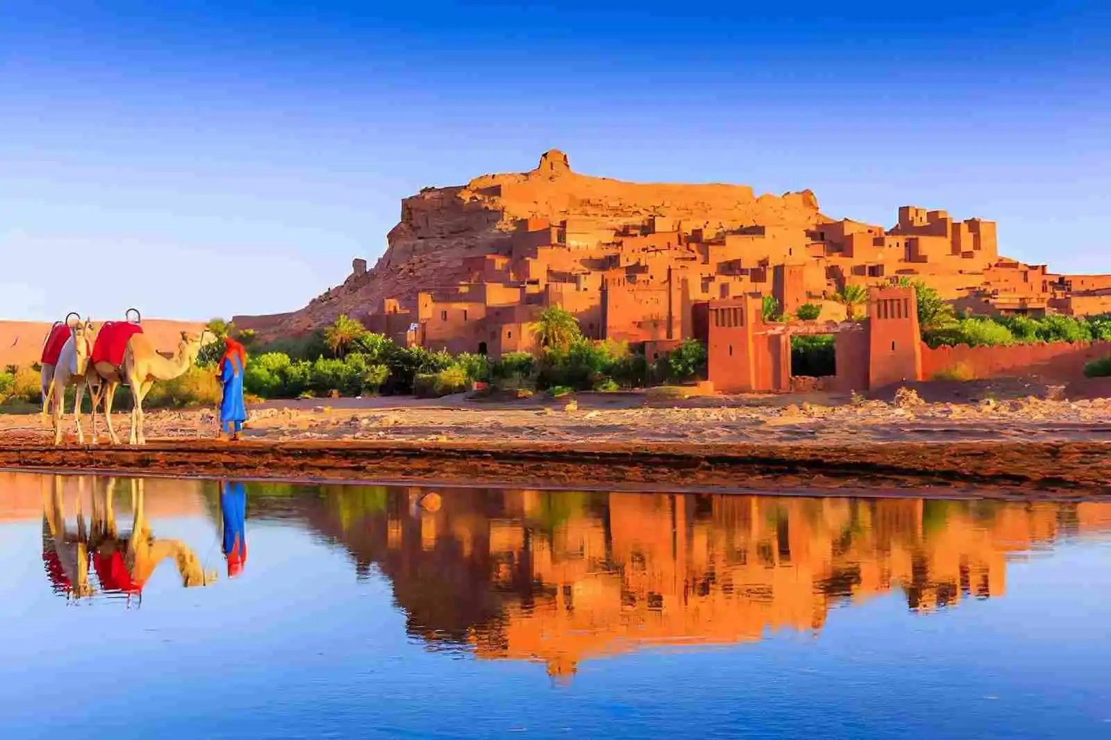 Ait-Ben-Haddou, Ksar or fortified village in Ouarzazate province, Morocco. Prime example of southern Morocco architecture.