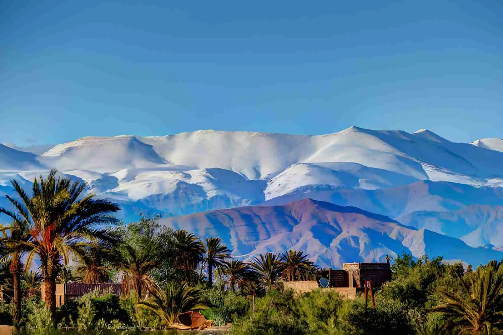 Best time to visit Marrakech with sunny weather and views of the Atlas Mountains